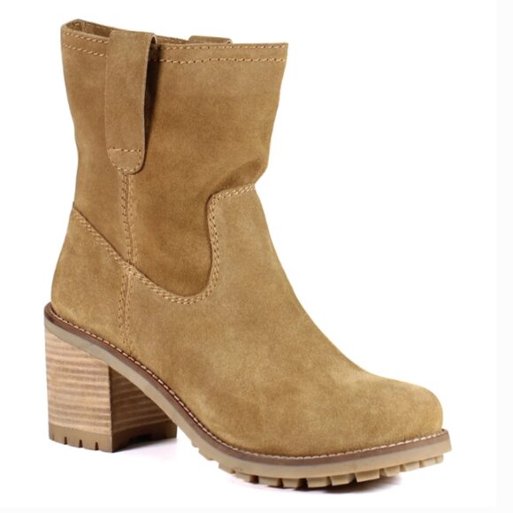 NEW DIBA TRUE Suede Chloe Mae Mid Shaft Boots in camel for women 825 4m2 - Picture 3 of 8